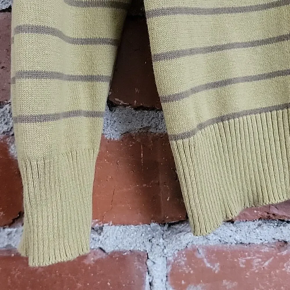 Animal Bikes Men's Yellow‎ Stripped Knit Sweater Small